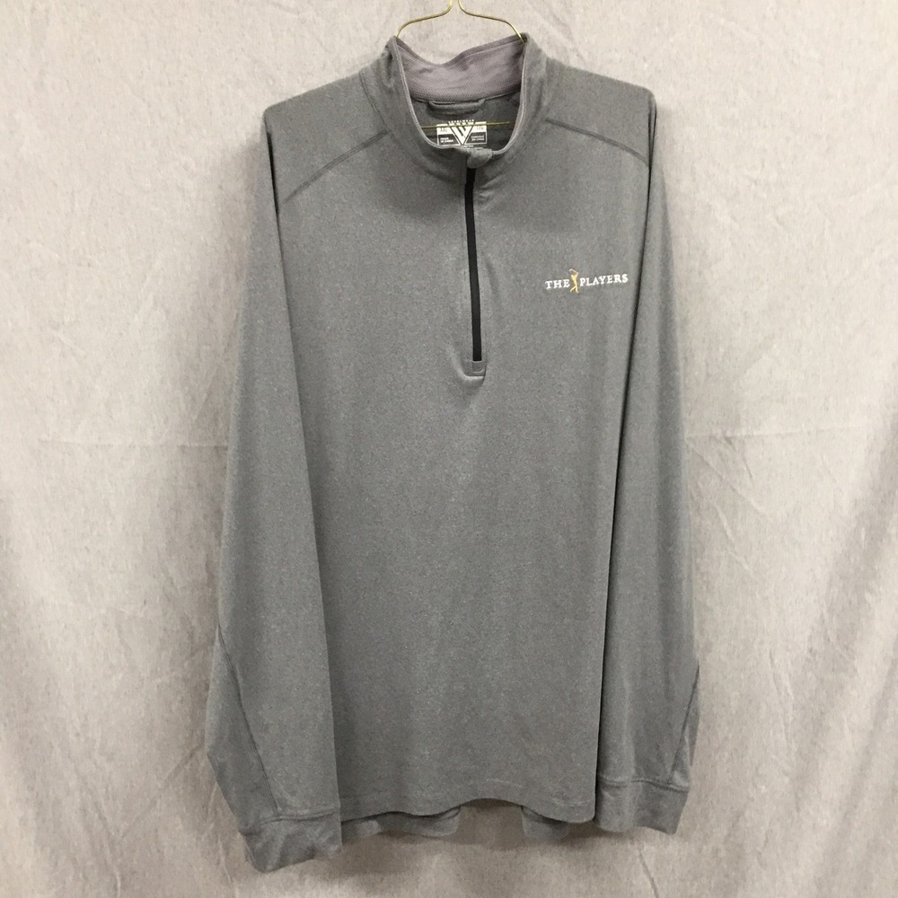 Levelwear Mens THE PLAYERS Championship Zip Pullover Grey XXL Golf Activewear
